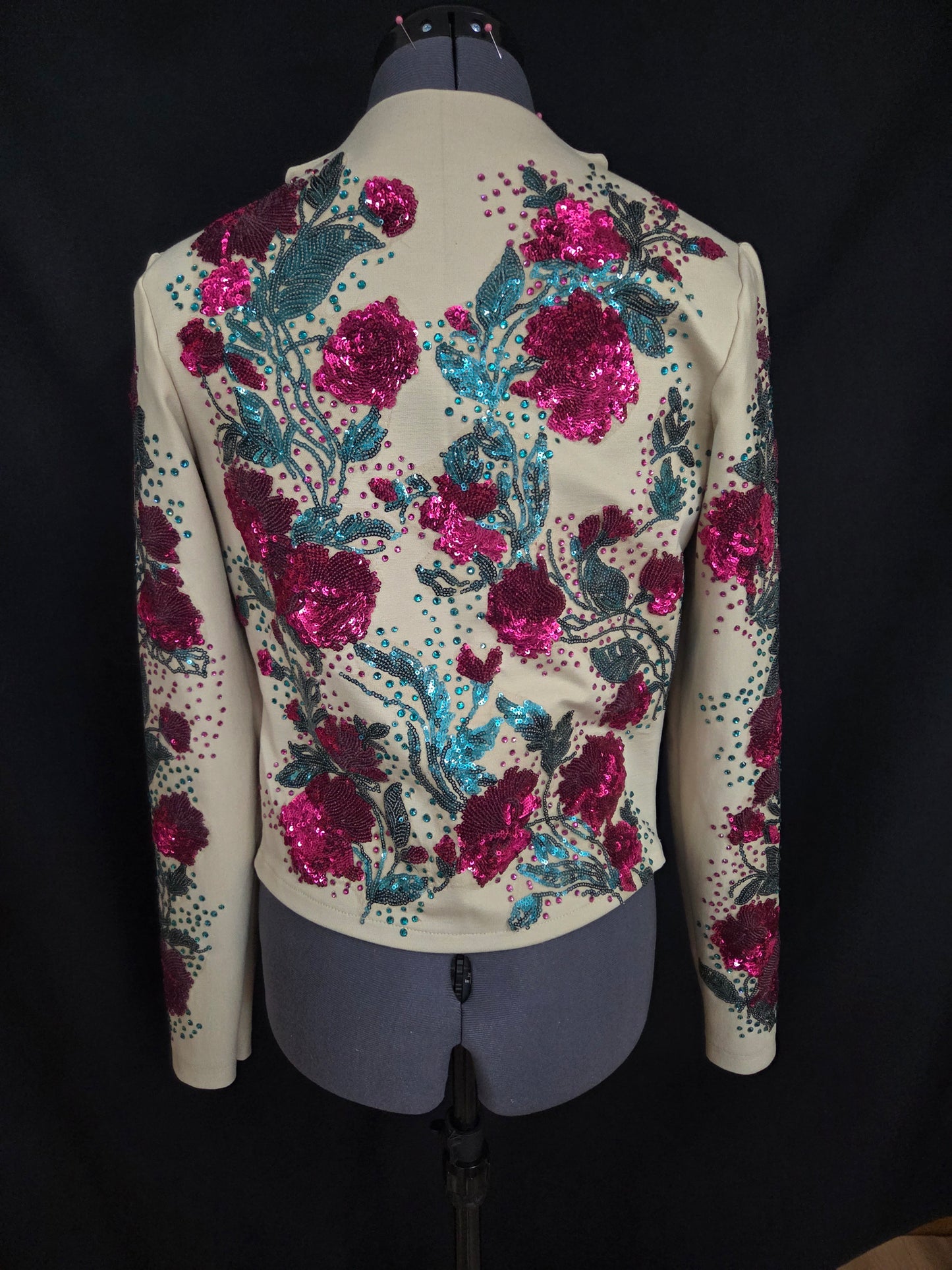 One-of-a-Kind Fuchsia sequins Jacket