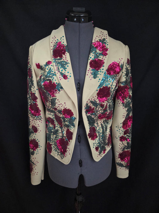 One-of-a-Kind Fuchsia sequins Jacket