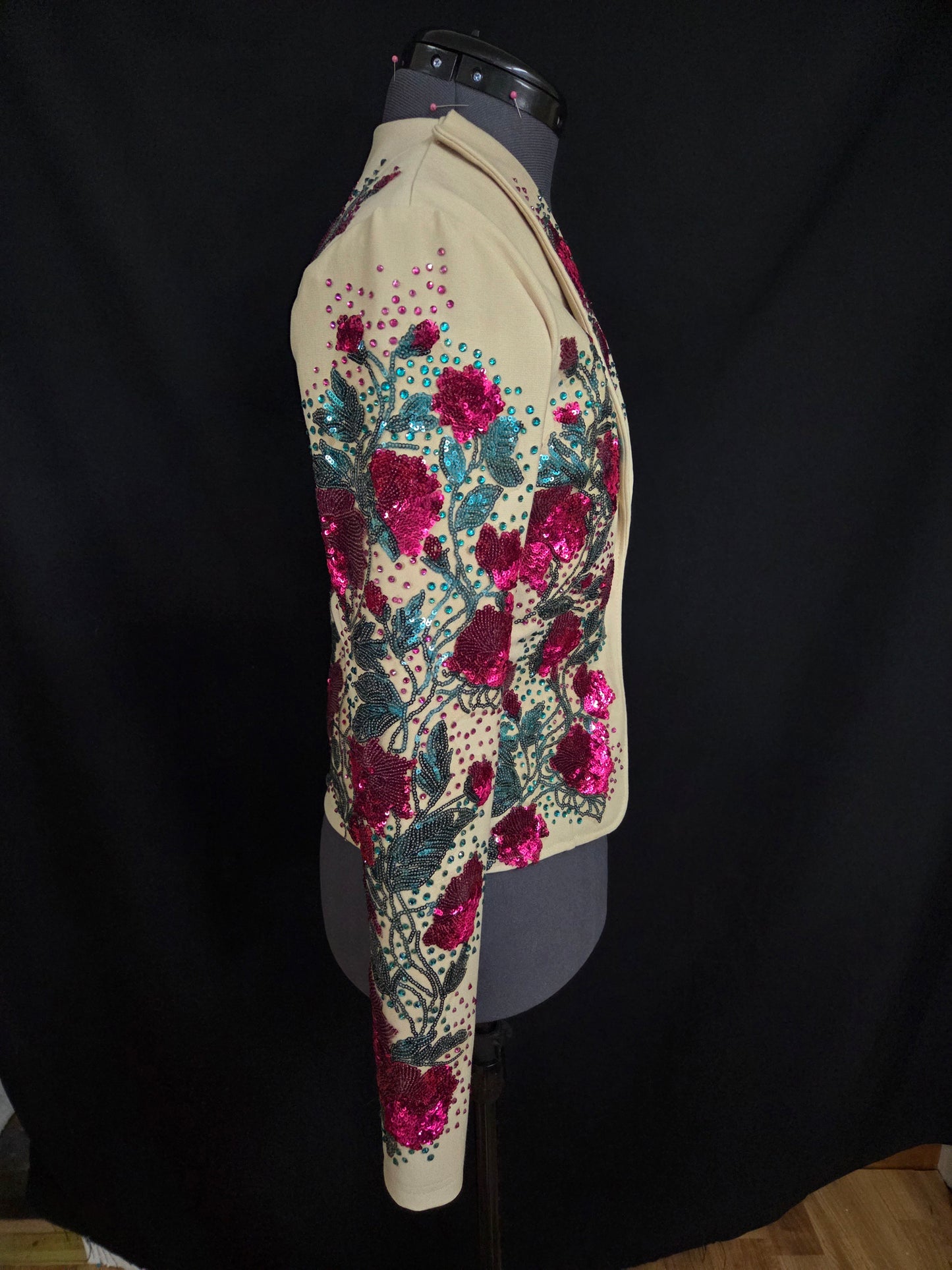 One-of-a-Kind Fuchsia sequins Jacket