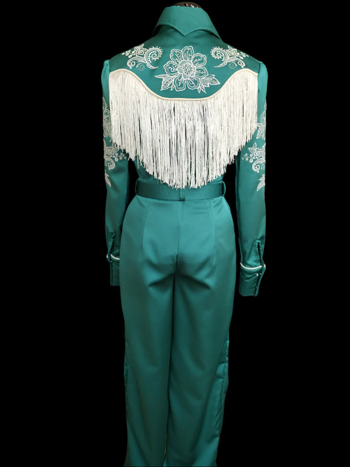 SALE - Emerald Elegance Pantsuit- XS