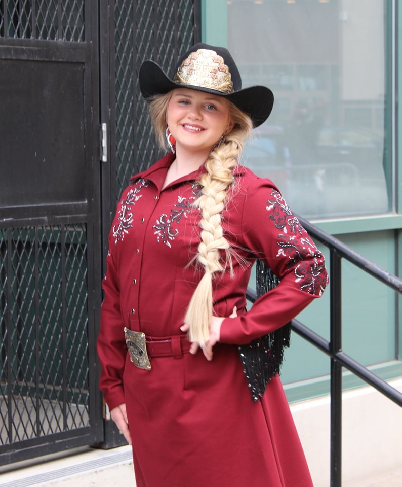 Crimson chic- Fashion Forward Blouse and Skirt